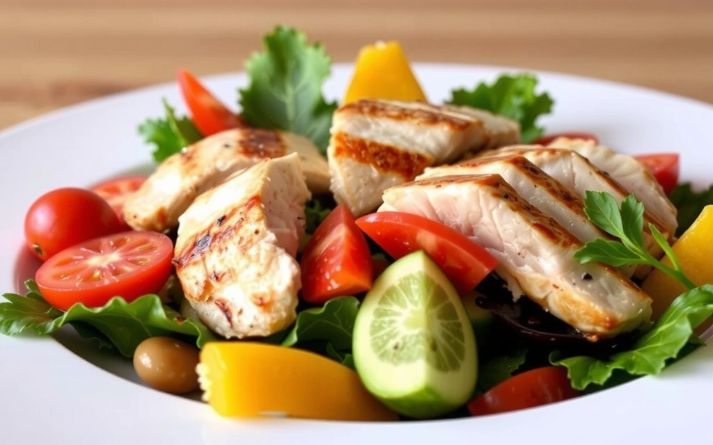 Talerz zdrowych, niskokalorycznych posiłków